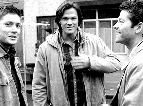 heavenandhellcastiel:novaked:#i’m going to pretend that this is sam dean and cas and they are laughing because bobby wanted to take a picture of them #but he accidentally set the camera to video mode and it’s recording and he doesn’t understand #how this damn thing works or why those three idjits are laughing at him #;oaweywa #it almost seems as if dean’s mouthing ‘can’t you take a picture old man?’ #and bobby would yell back at dean about how this damn fancy new camera sam bought him is trash #and sam and cas would just laugh because they knew this would happen #but it’s all good because sam would fix it for him and then bobby would take a picture of them and keep it forever #AND THEN THEY’D ALL GO OUT FOR DINNER AFTER THIS BECAUSE THEY JUST FINISHED UP A HUNT AND THE FAMILY NEEDS FED #ajweoyaw #crying