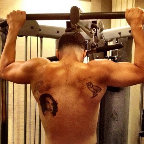 Drake face tattoo