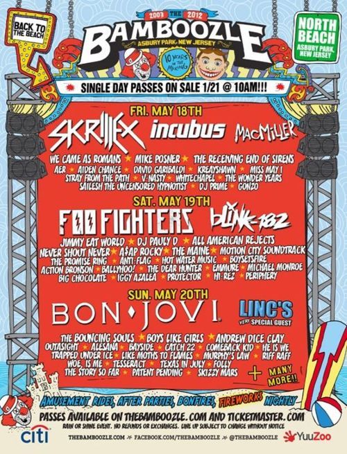 current Bamboozle line-up.you can pick up your tickets over on thebamboozle.com!