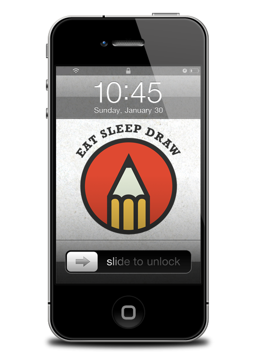 eatsleepdraw: Our logo looks great on a iPhone or iPod touch. Download the wallpaper here. Enjoy! 