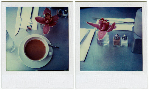 beautifulcoffeesets: coffee and orchids (by Supercapacity) 
