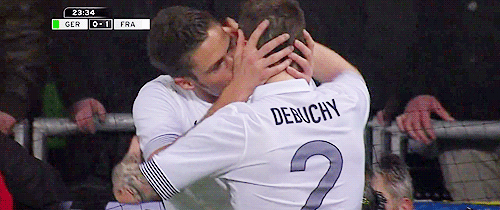 Giroud kissing Arsenal\'s newest addition to their team, Debuchy, over and over! | Celeb  Porn XXX | Hot XXX Gays