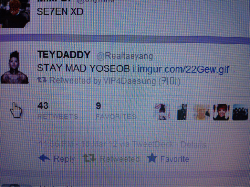 le-broke-fangirl:  LOOOOL! Taeyang deleted the tweet. But the gif was of him hugging IU during the interview at Inkigayo. Omg. What is going onnnn? XDD