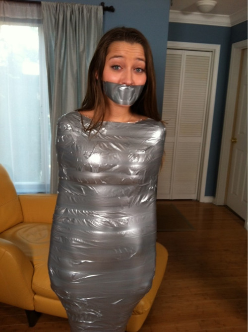 Fucked and bound with duct tape