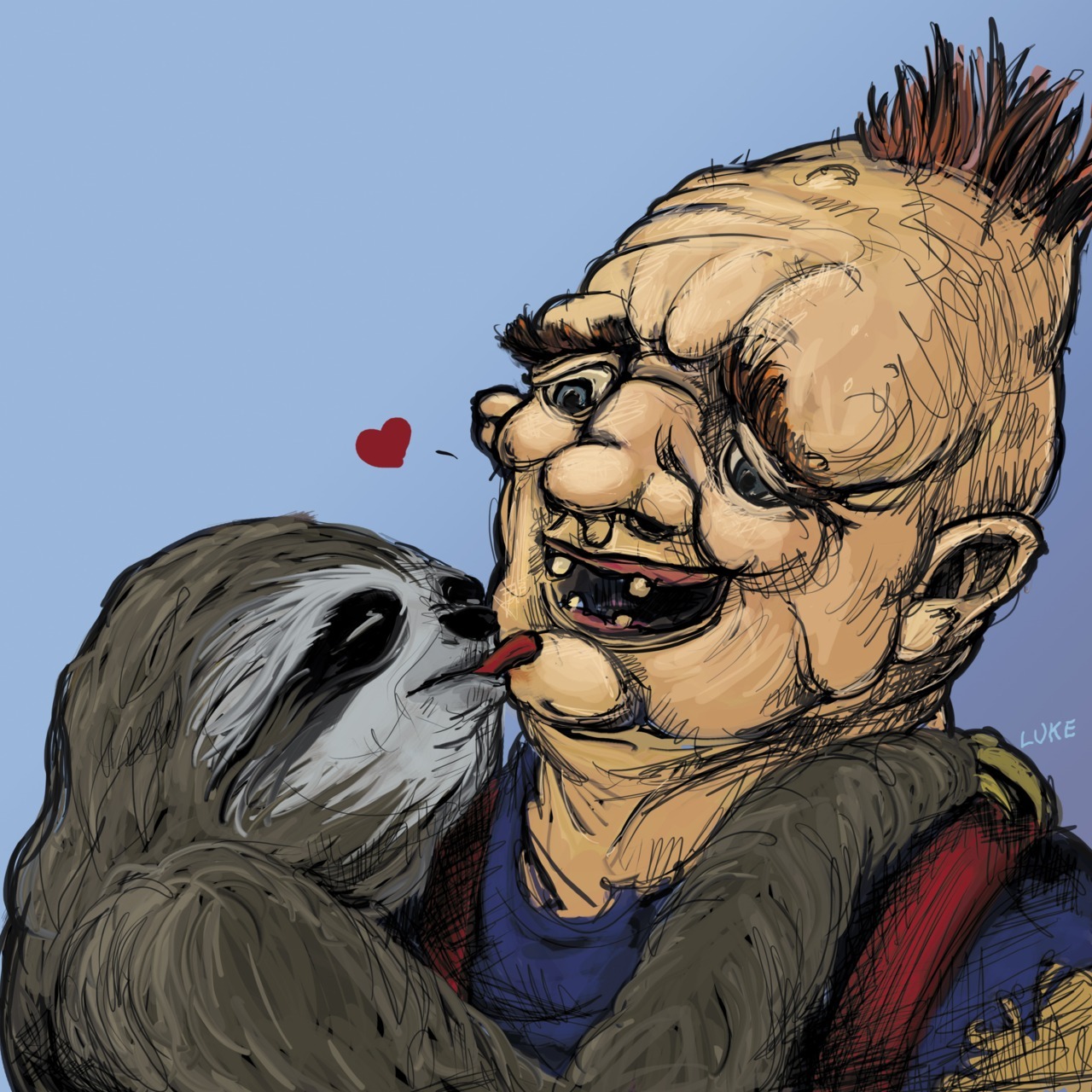 sketchy Sloth with a sloth