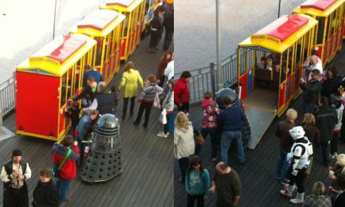 youknowyourebritishwhen:

In Weston-Super-Mare, a Dalek spends...