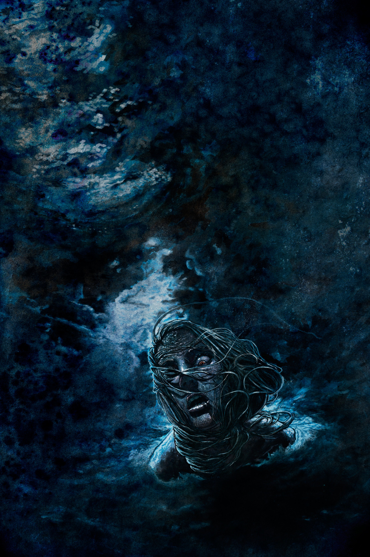 The final for my Fantasy illustration. The assignment was horror. I chose the horror of open water at night with no land in sight. Hope you like it! http://www.facebook.com/pages/Matthew-Trupia-Art/242174825793556 http://www.silentinjection.deviantart.com