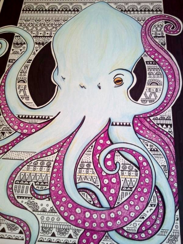 Octopus! Follow me and support my art please! Yuka Nareta