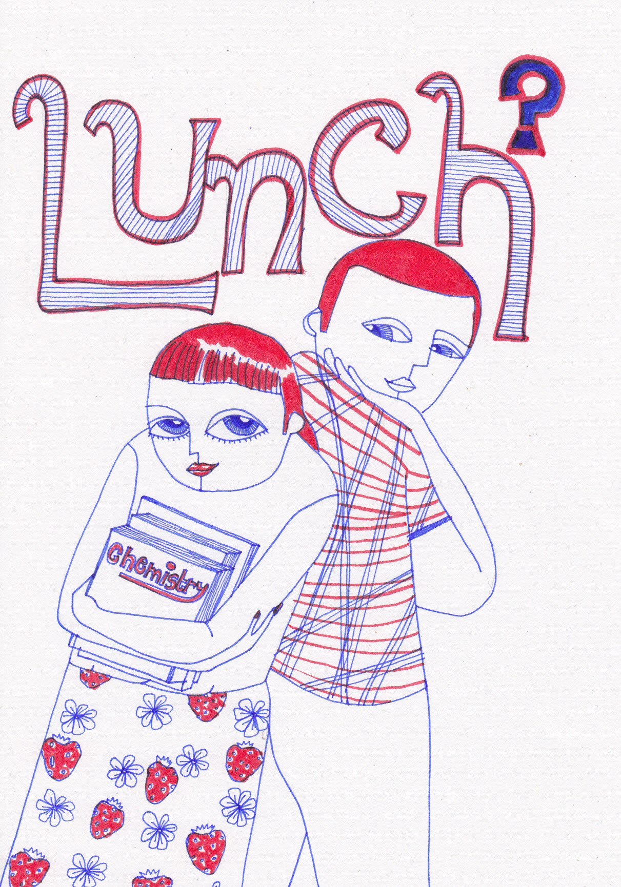 ‘Strawberry Crush’ &lt;by mivoh&gt; College pre-interview assignment: Illustrate the theme ‘Lunch’.