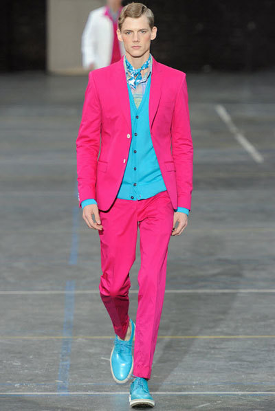 pink x blue (With images) | Mens fashion edgy, Casual wedding suit ...