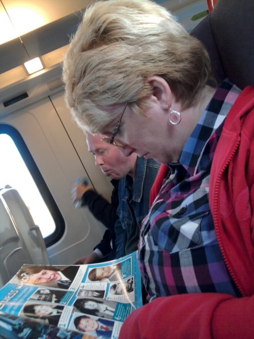 Esta señora la encontré hace casi 2 años en un tren entre York y Londres, en Gran Bretaña!