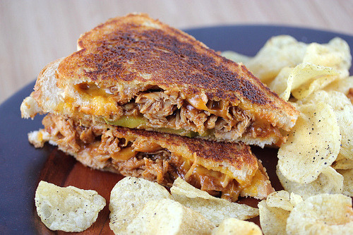 (via Pulled Chicken Grilled Cheese Recipe) 