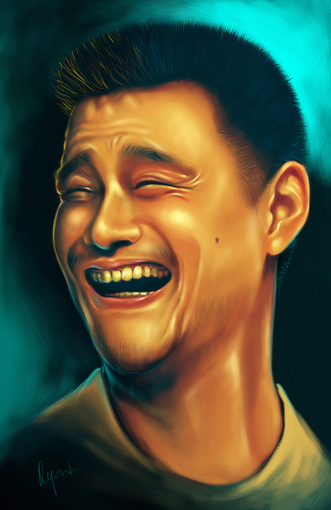 Digital painting of Yao Ming&#8217;s meme. :)) ryanmonsod.tumblr.com