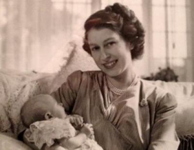 Queen Elizabeth II with Prince Charles.