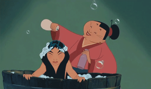 gif hair disney bath Mulan Classic Disney Wash classicdisney •