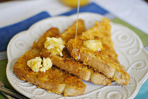 Cornflake Crusted French Toast