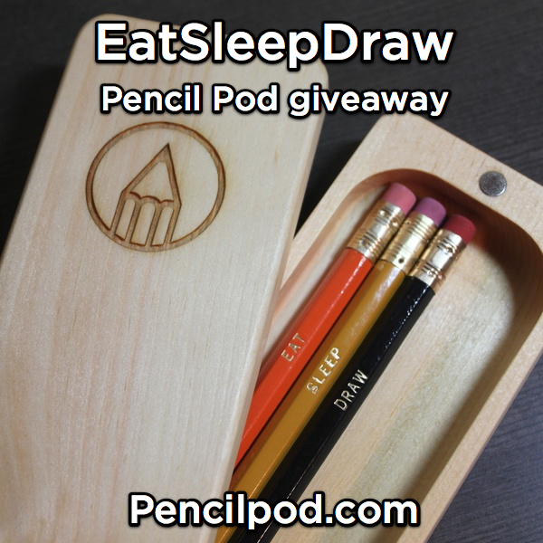 eatsleepdraw: eatsleepdraw: EatSleepDraw Pencil Pod giveaway We never do giveaways but we’re feeling extra generous today. To enter you must: 1. Sign up for our email list here. 2. Be a follower of EatSleepDraw. ( follow here.) 3. That’s it.  Winner will receive a handmade Pencil Pod This giveaway is open to anyone in any country. Giveaway ends next Saturday. June 23rd, 2012 &amp; winner announcement June 25th Winner will be chosen randomly from our email list. Thanks so much for following. - Lee cofounder of EatSleepDraw.com Just in case you missed it! Just our little way of saying thanks for following. :) 