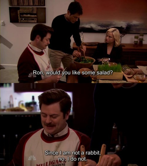 18 Of The Best Ron Swanson Quotes
 Ron Swanson Quotes Salad