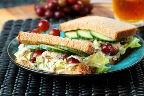  Dill and Toasted Almond Chicken Salad with Grapes 