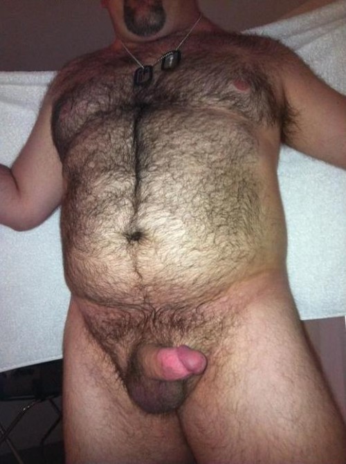 Chubby Hairy Bear With Thick Hard Cock Chubby Cum