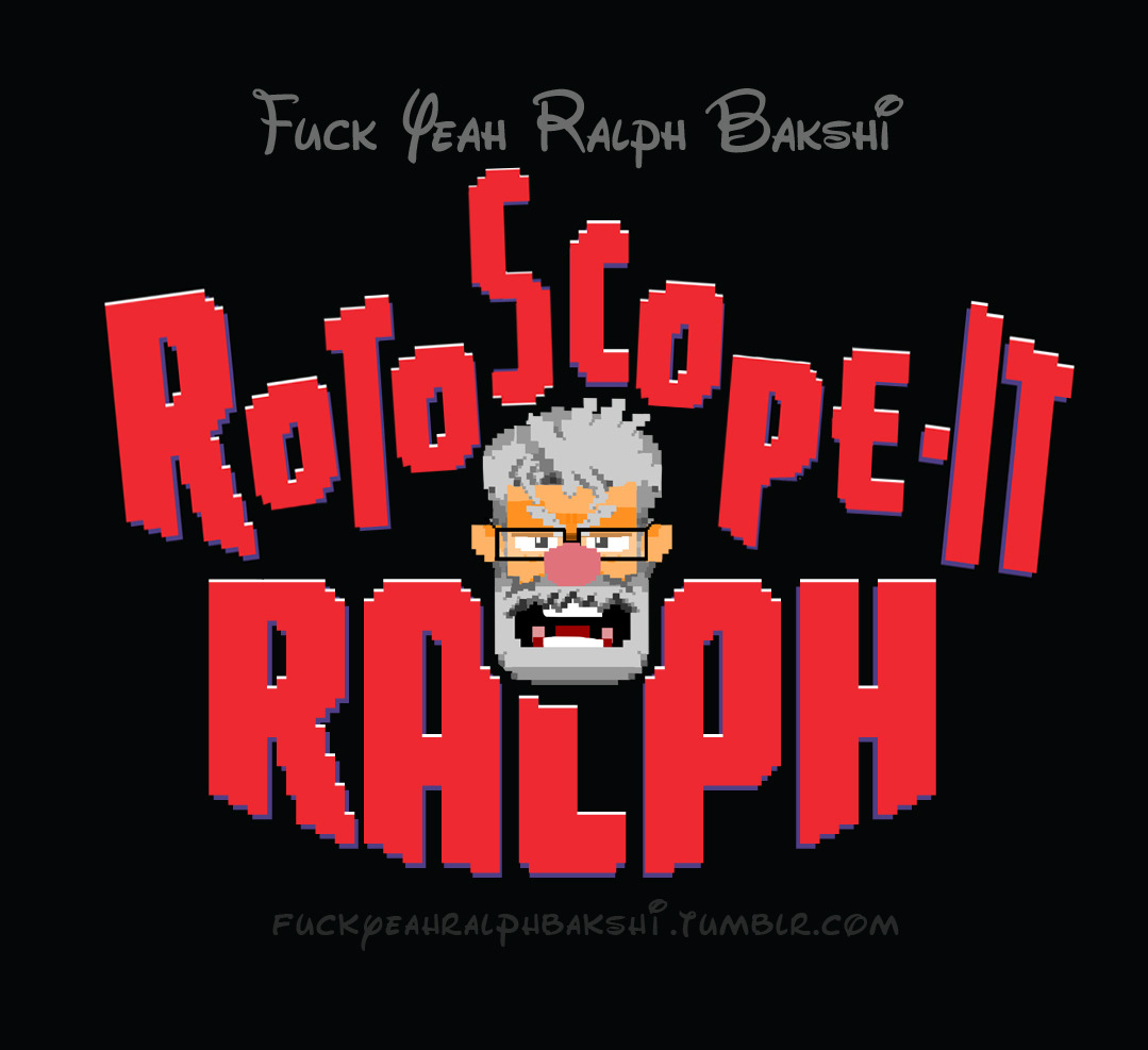 fuckyeahralphbakshi: Rotoscope-IT Ralph!!! Coming soon from Disney &amp; Fuck Yeah Ralph Bakshi!!! Follow Fuck Yeah Ralph Bakshi for all things Bakshi! -FYRB 
