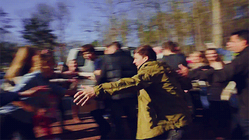 1dhqx: Louis escapes from the bodyguards and runs to his fans.: &rdquo ;) xx 