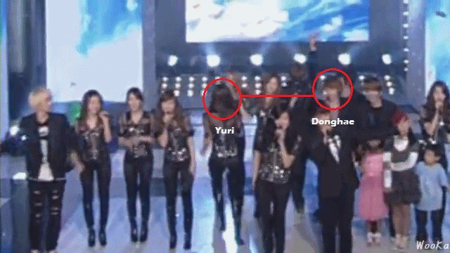 Yulhae @Love Request Donghae always look at Yuri and follow her :D Then Yulhae dance together with Hyoyeon
