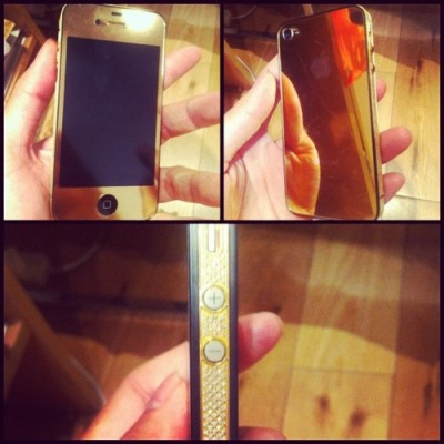 My gold iphone 4. #gold #goldiphone4 #iphone4 by lillee78 
