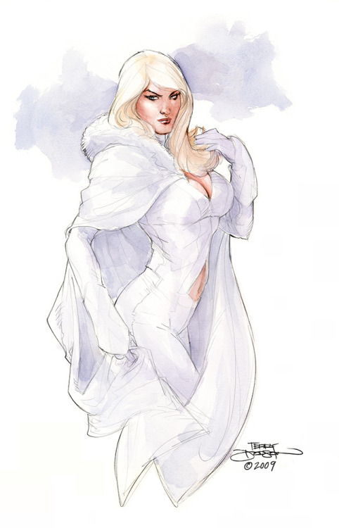 Emma Frost Watercolor Final by *TerryDodson