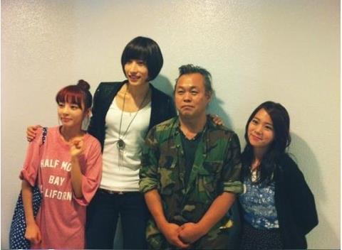 after strong heart with producer kim ki-duk and kara members..
