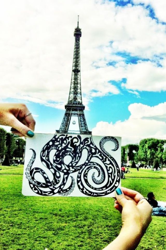 Eiffel Octopus - by Tina Sallowicz