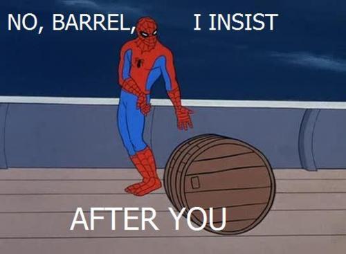 No, barrel, I insist. After you. Minecraft Skin