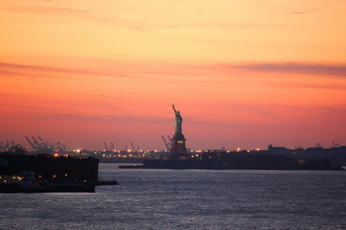 savvydarling: Miss Liberty @ Sunset by laverrue on Flickr.