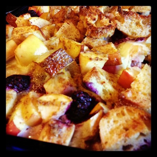 French toast bake with apples and blackberries (Taken with Instagram)