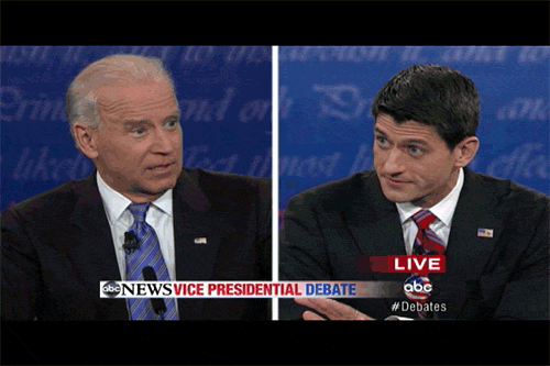 Joe Biden and Paul Ryan: the vice-presidential debate in gifs – live |  World news | The Guardian