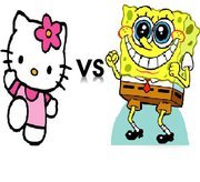 Sponge Bob e Hello Kitty à Porrada