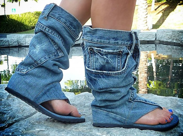 Gladiator sandals denim shorts