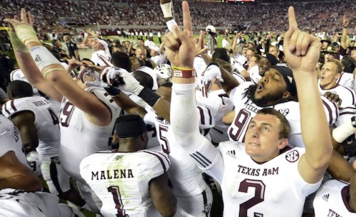 Johnny Manziel and the rest of the Aggies have even bigger celebrations planned for 2013. (USATSI)