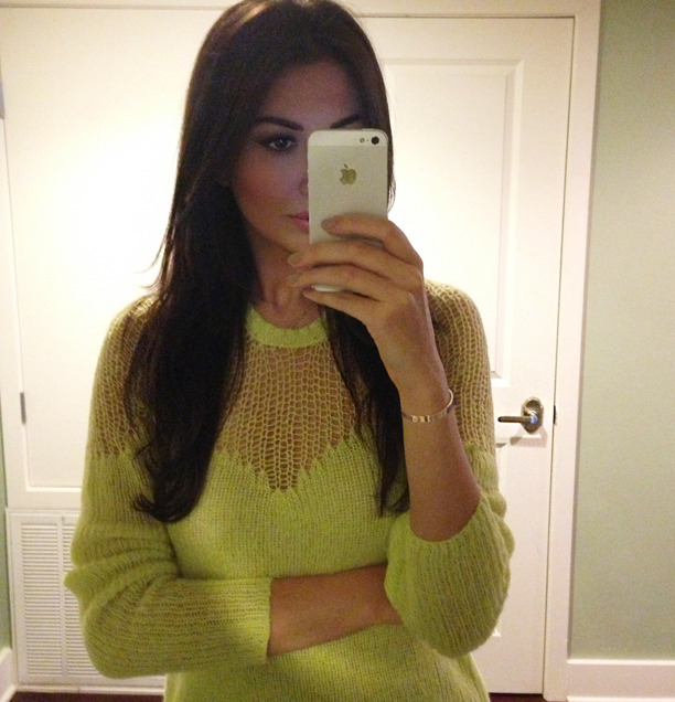 wearseesnap: A chartreuse day. Sweater from Free People 